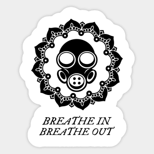 Yoga Breathe Gas Mask Sticker